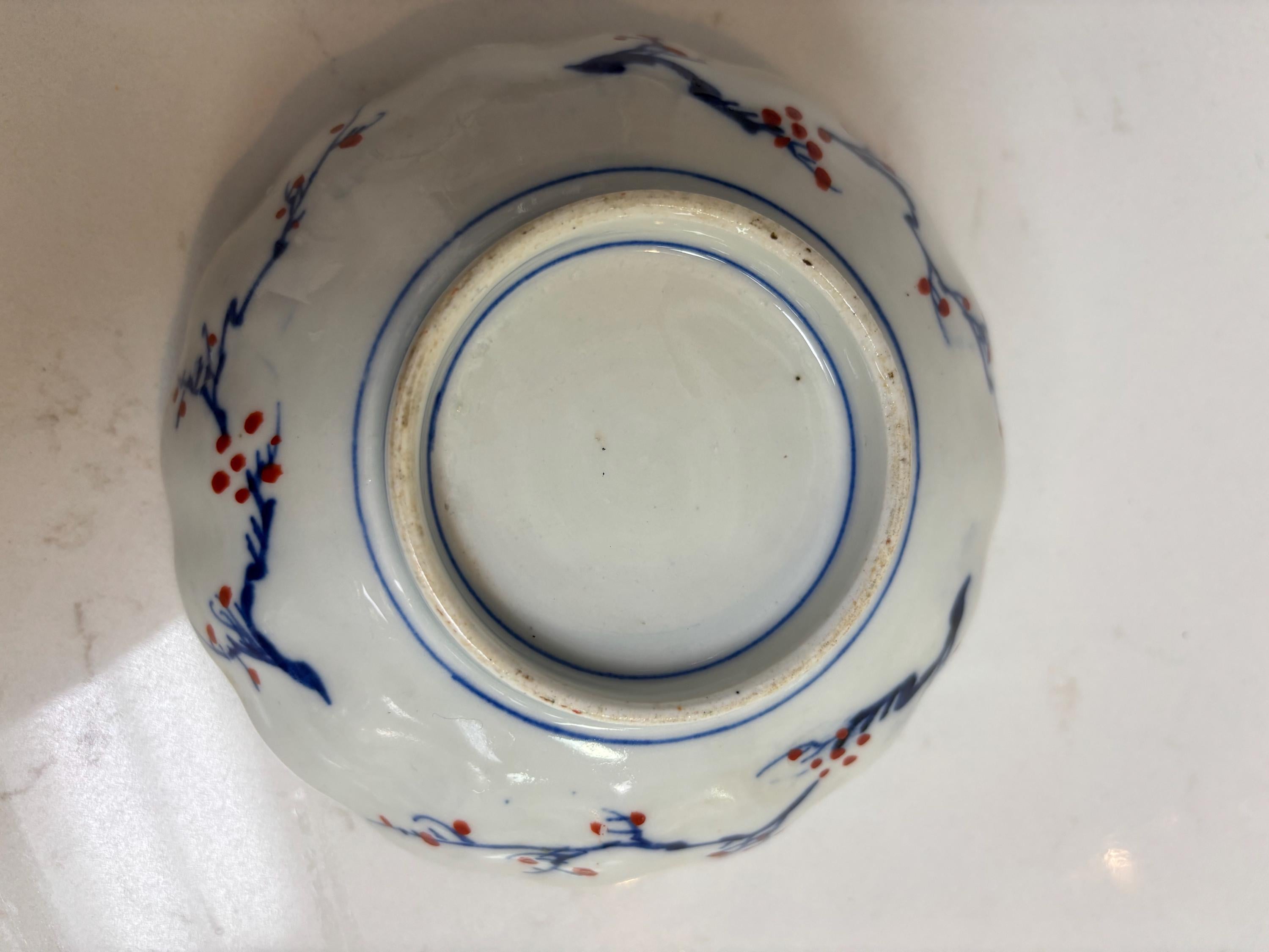 Antique Japanese Imari lobed dish 5.5” diameter | unmarked rare find