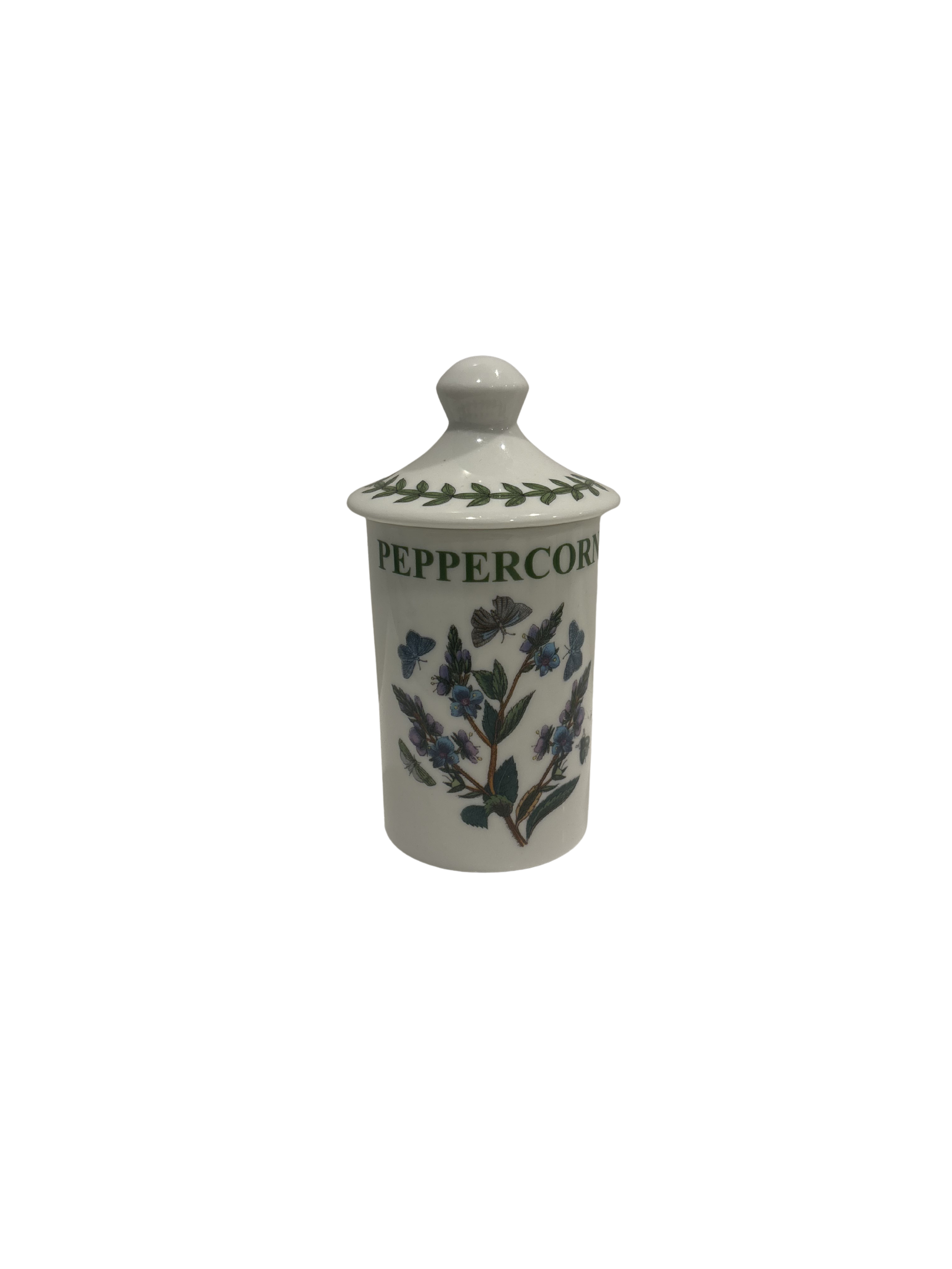 Set of six Portmeirion Botanic Garden ceramic spice jars