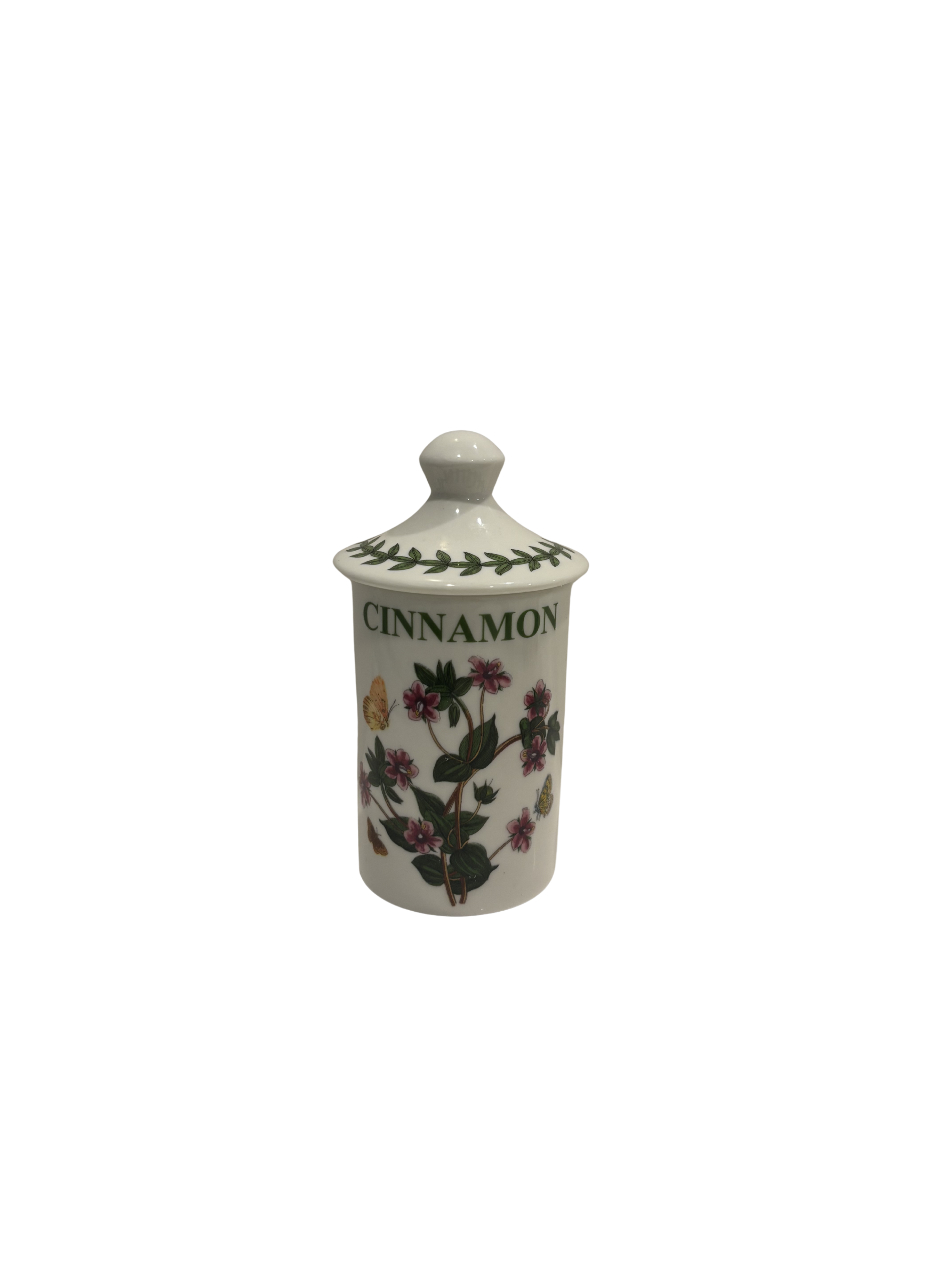 Set of six Portmeirion Botanic Garden ceramic spice jars