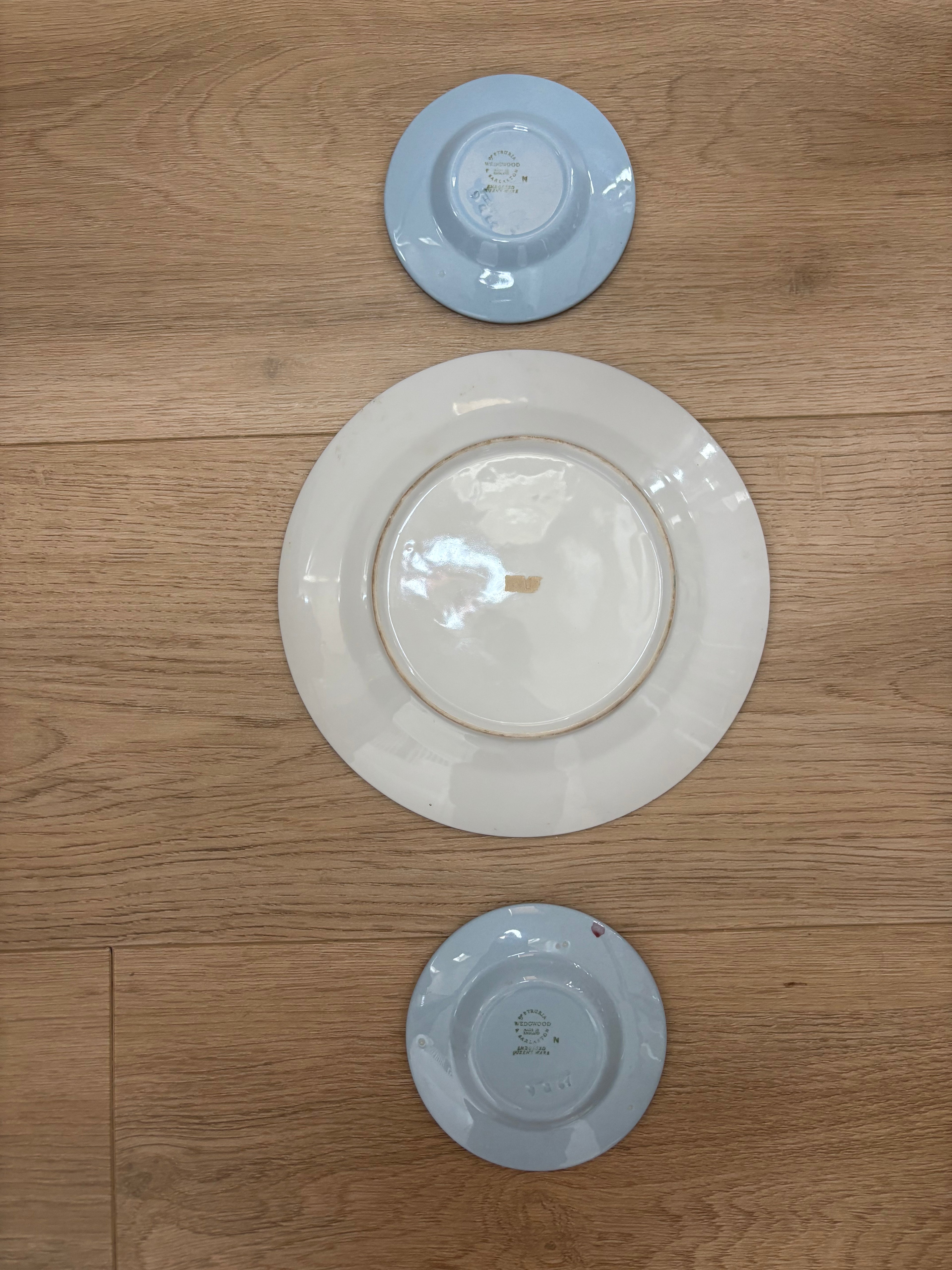 Instant Plate Wall Set- Mini Queensware with Rose Medallion