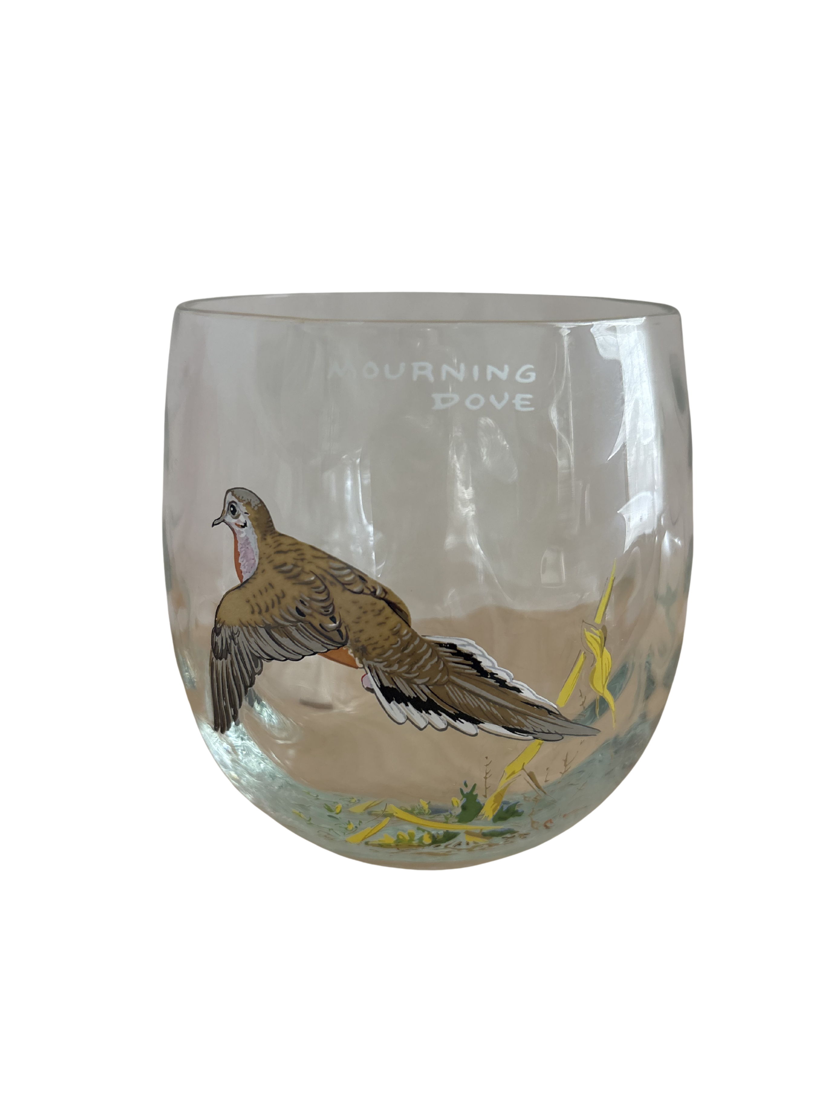 Set of 4 Vintage West Virginia Glass Specialty game bird tumblers